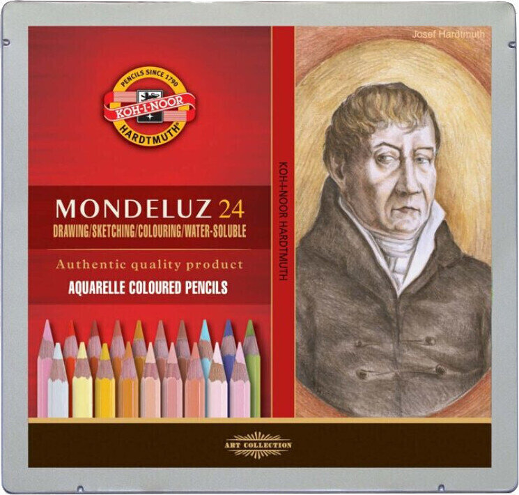 Lápis de aguarela KOH-I-NOOR Mondeluz Aquarelle Coloured Pencils Portrait (24 Pieces)