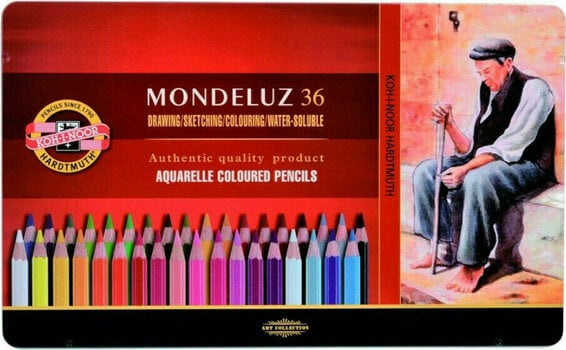 Akvarelová ceruzka KOH-I-NOOR Mondeluz 3725/36 Sada akvarelových ceruziek 36 ks - 1