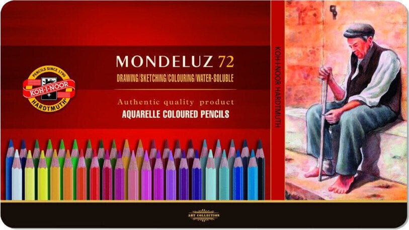 Watercolor Pencil KOH-I-NOOR Mondeluz 3727/72 Set of Watercolour Pencils 72 pcs