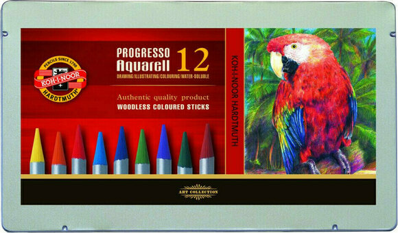 Lápis de aguarela KOH-I-NOOR Progresso Aquarell Pastels (12 Pieces) - 1
