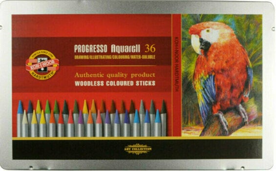 Lápis de aguarela KOH-I-NOOR Progresso Aquarell Pastels (36 Pieces) - 1