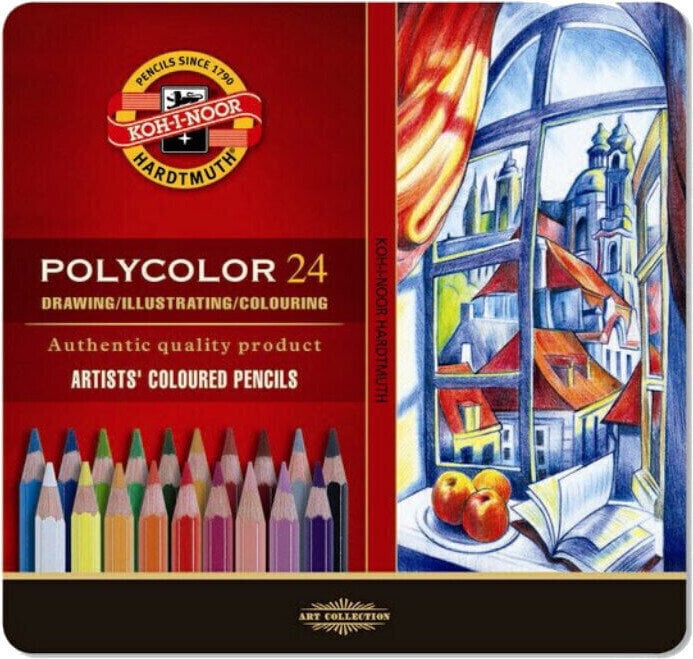 Crayon de couleur KOH-I-NOOR Ensemble de crayons de couleur Mélange 24 pièces