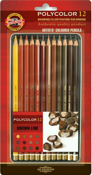 Farebná ceruzka KOH-I-NOOR Sada farebných ceruziek Browns 12 ks - 1