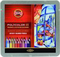 Farbstift KOH-I-NOOR Polycolor Artist's Coloured Pencils Buntstifte Set Farbig 48 Stück