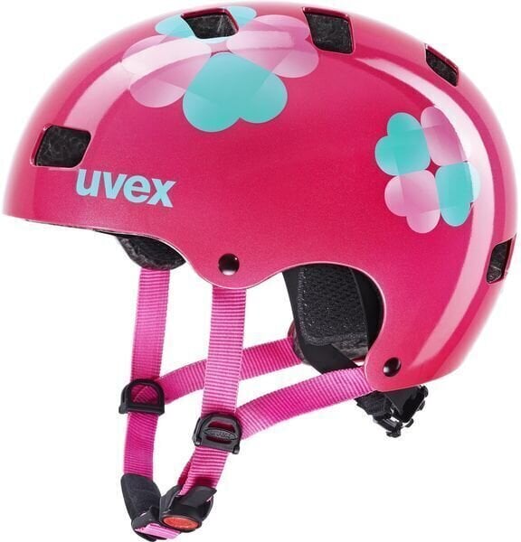 Capacete de ciclismo para crianças UVEX Kid 3 Pink Flower 51-55 Capacete de ciclismo para crianças