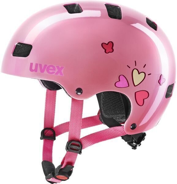 Casco de bicicleta para niños UVEX Kid 3 Pink Heart 55-58 Casco de bicicleta para niños