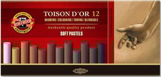 Trockenes Pastell KOH-I-NOOR Toison Soft Pastels Trockenpastellset Browns 12 stk
