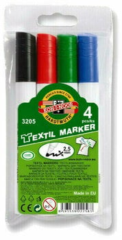 Marker KOH-I-NOOR Textil Marker 3205 4 Marker do tekstyliów 4 szt - 1
