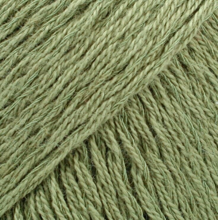 Hilo de tejer Drops Belle Uni Colour 10 Moss Green Hilo de tejer