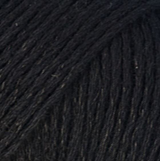 Knitting Yarn Drops Bomull-Lin Uni Colour 16 Black Knitting Yarn