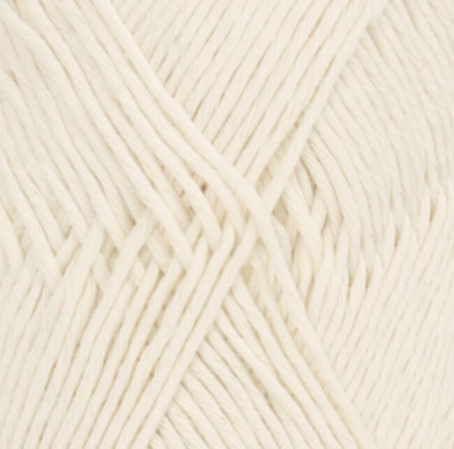 Strikkegarn Drops Cotton Light Uni Colour 01 Off White