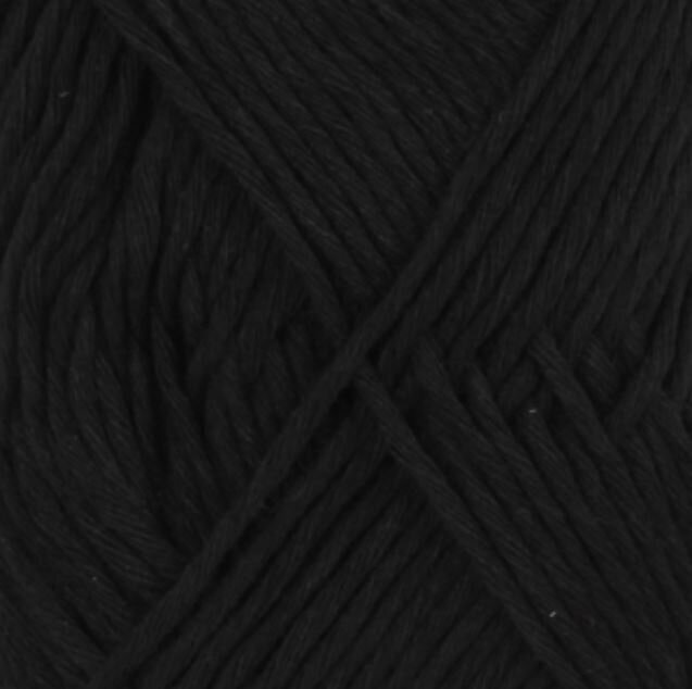 Knitting Yarn Drops Cotton Light Uni Colour 20 Black Knitting Yarn