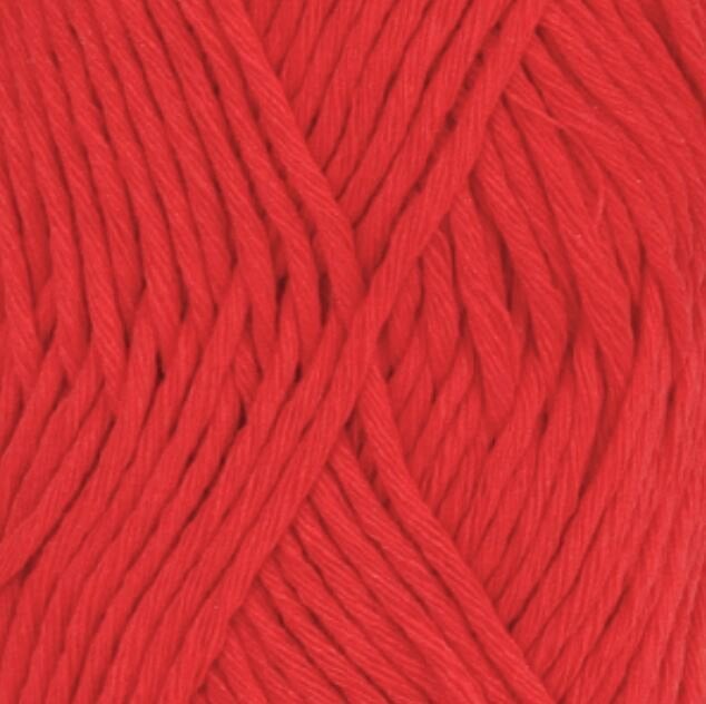 Knitting Yarn Drops Cotton Light Uni Colour 32 Red