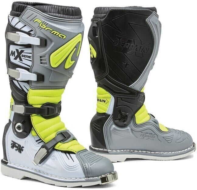 Motorcycle Boots Forma Boots Terrain TX Grey/White/Yellow Fluo 42 Motorcycle Boots