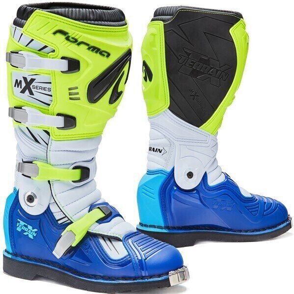 Motorcycle Boots Forma Boots Terrain TX Yellow Fluo/White/Blue 42 Motorcycle Boots