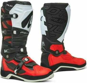 Motorcykel støvler Forma Boots Pilot Black/Red/White 40 Motorcykel støvler - 1