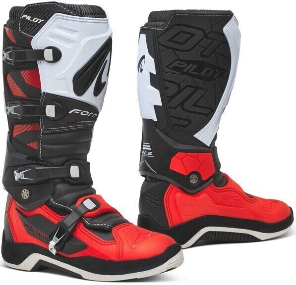 Μπότες Μηχανής Cross / Enduro Forma Boots Pilot Black/Red/White 47 Μπότες Μηχανής Cross / Enduro