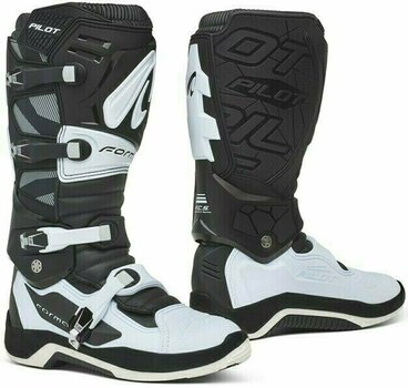 Motociklističke čizme Forma Boots Pilot Black/White 47 Motociklističke čizme - 1