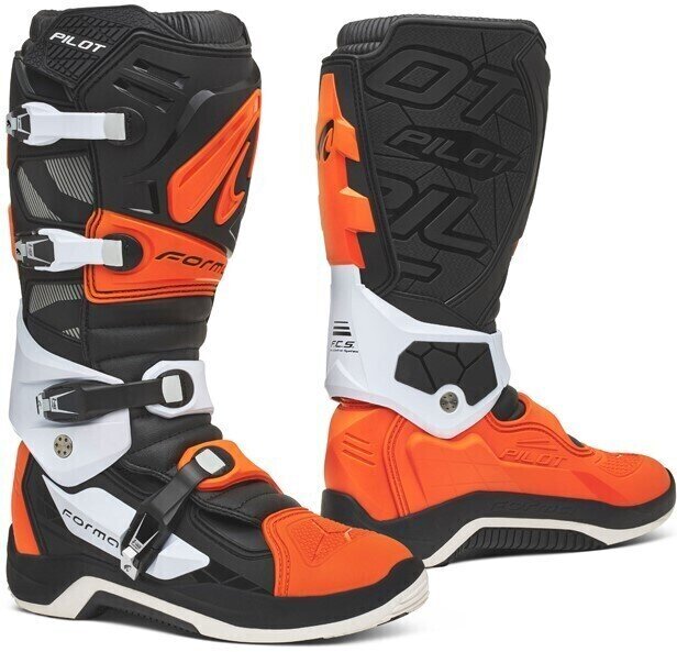 Motorcycle Boots Forma Boots Pilot Black/Orange/White 43 Motorcycle Boots