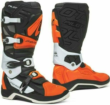 Motorcycle Boots Forma Boots Pilot Black/Orange/White 43 Motorcycle Boots - 1
