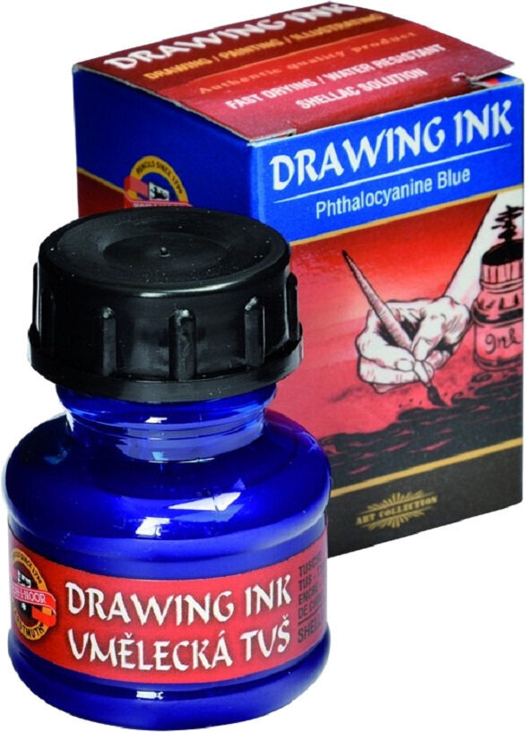 Blæk KOH-I-NOOR Drawing Ink Tegne blæk 2400 Phthalo Cyan Blue