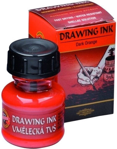Cerneală KOH-I-NOOR Drawing Ink Cerneală de desen 2280 Dark Orange 20 g 1 buc
