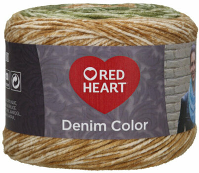 Strickgarn Red Heart Denim Color 00001 Forest Strickgarn - 1