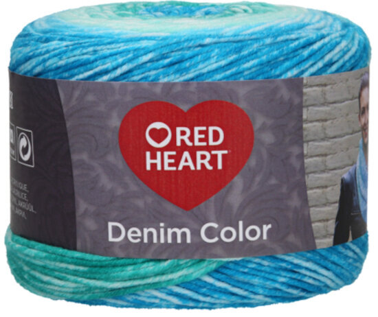 Strickgarn Red Heart Denim Color 00008 Aqua Strickgarn