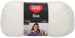 Pletací příze Red Heart Lisa 00208 White Pletací příze