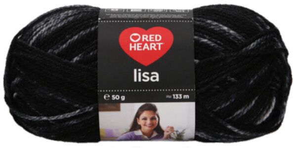 Fil à tricoter Red Heart Lisa 08355 Black Denim Fil à tricoter
