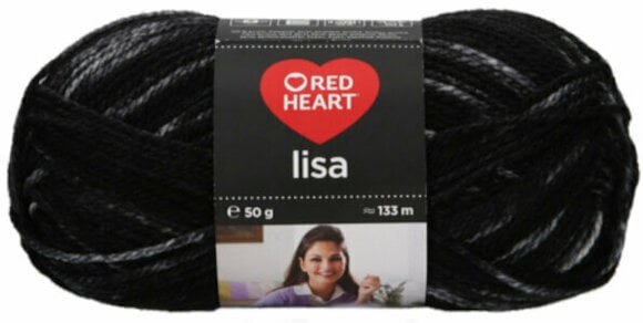 Fil à tricoter Red Heart Lisa 08355 Black Denim Fil à tricoter - 1