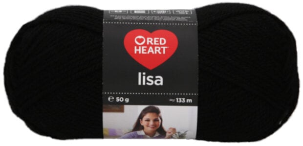 Knitting Yarn Red Heart Lisa 00217 Black