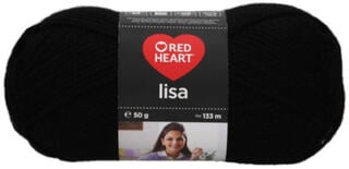 Fil à tricoter Red Heart Lisa 00217 Black Fil à tricoter