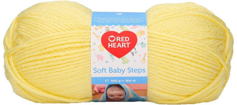 Hilo de tejer Red Heart Soft Baby Steps 00002 Light Yellow Hilo de tejer