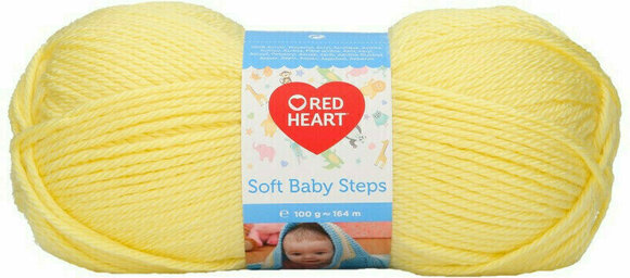Плетива прежда Red Heart Soft Baby Steps 00002 Light Yellow - 1