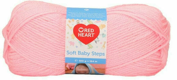 Плетива прежда Red Heart Soft Baby Steps 00003 Light Pink - 1