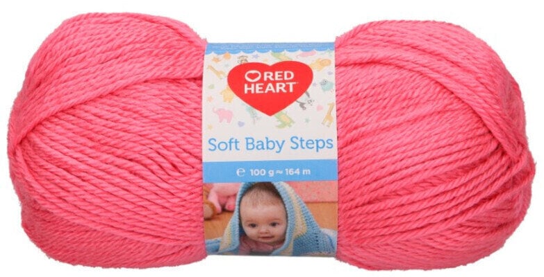 Плетива прежда Red Heart Soft Baby Steps 00004 Strawberry