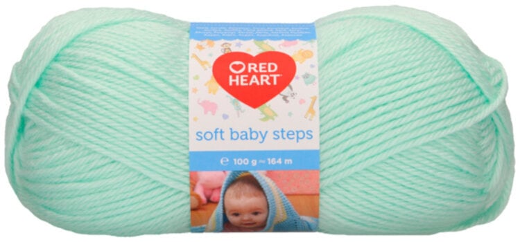 Fil à tricoter Red Heart Soft Baby Steps 00011 Pale Green Fil à tricoter