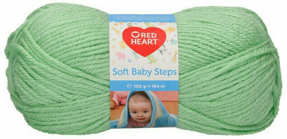 Плетива прежда Red Heart Soft Baby Steps 00005 Light Green - 1