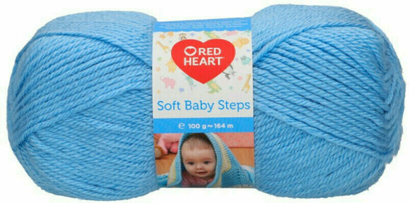 Fil à tricoter Red Heart Soft Baby Steps 00007 Light Blue - 1