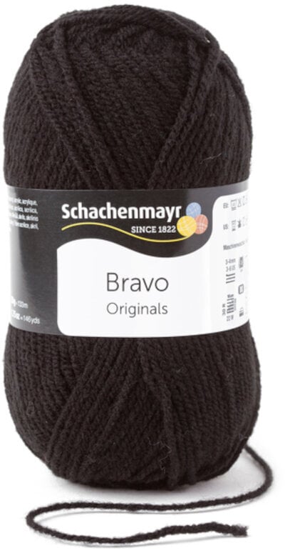 Knitting Yarn Schachenmayr Bravo Originals 08226 Black