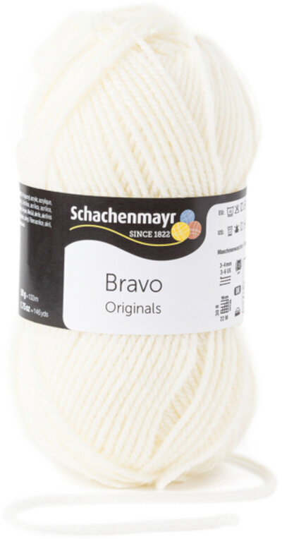 Knitting Yarn Schachenmayr Bravo Originals 08200 Ecru