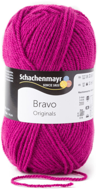 Knitting Yarn Schachenmayr Bravo Originals 08339 Raspberry