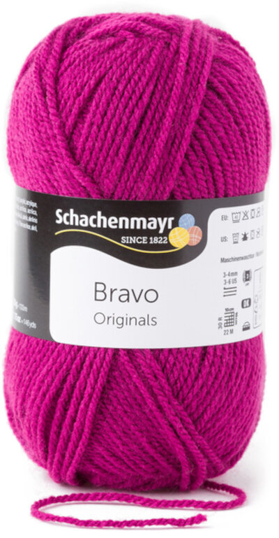 Strikkegarn Schachenmayr Bravo Originals Strikkegarn 08339 Raspberry