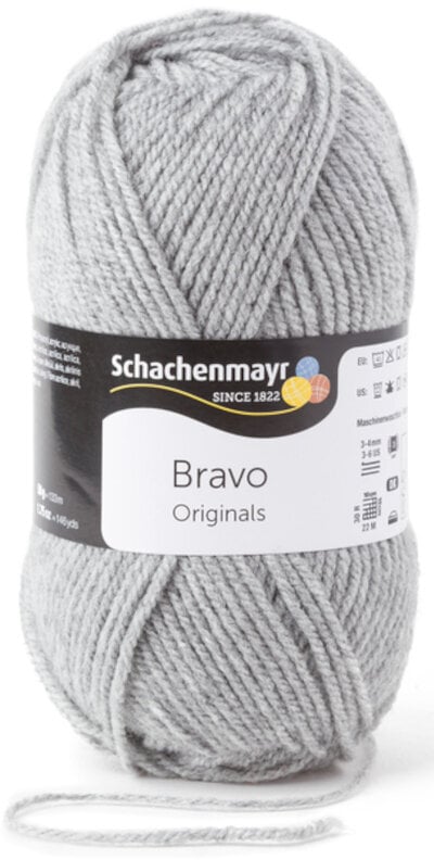 Knitting Yarn Schachenmayr Bravo Originals 08295 Light Gray Mottled