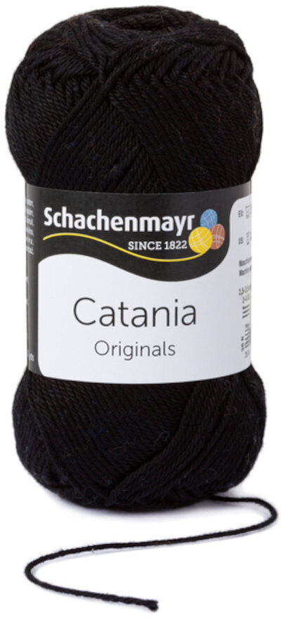 Fios para tricotar Schachenmayr Catania Fios para tricotar 00110 Black