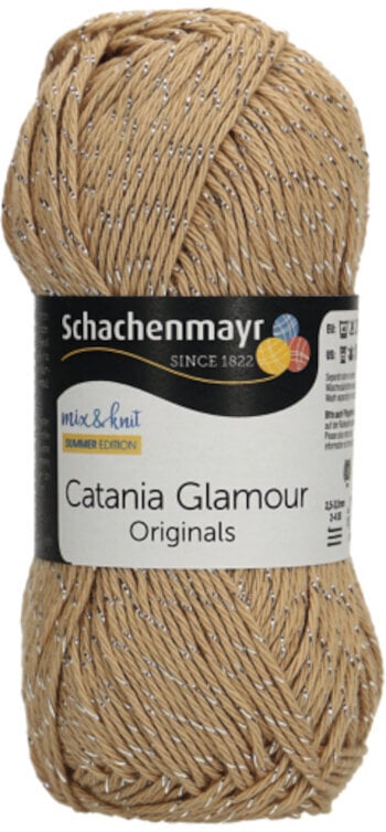 Fil à tricoter Schachenmayr Catania Glamour 00105 Sand Fil à tricoter