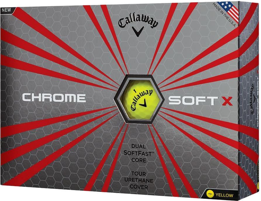 Palle da golf Callaway Chrome Soft X 17 Yellow