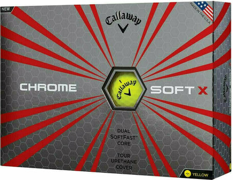Palle da golf Callaway Chrome Soft X 17 Yellow - 1