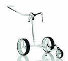 Jucad Carbon 3-Wheel White/Black Chariot de golf manuel